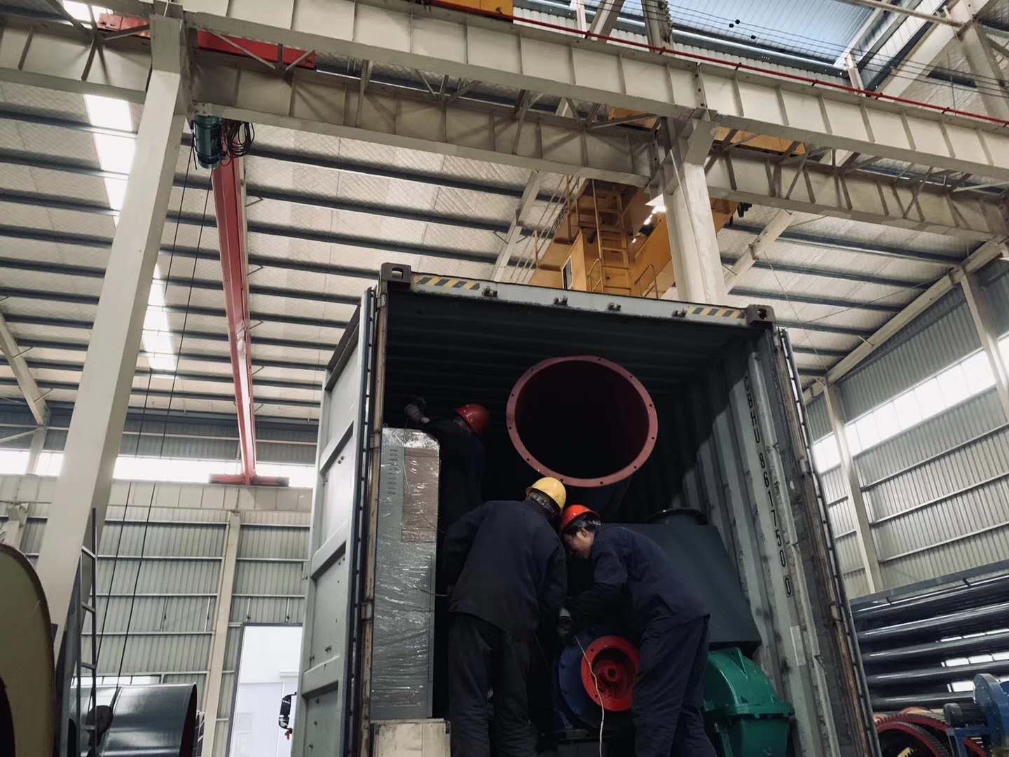 巴基斯坦牛糞烘干機發(fā)貨現場